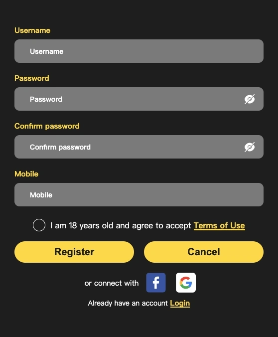 tg777 Register